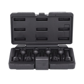 Pontas Chave de Caixa Bits de Impacto 1/2" Dentado Múltiplo KIT 9 Peças