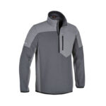 Sweatshirt com Fecho Curto em Cinza Antracite e Claro 7643G