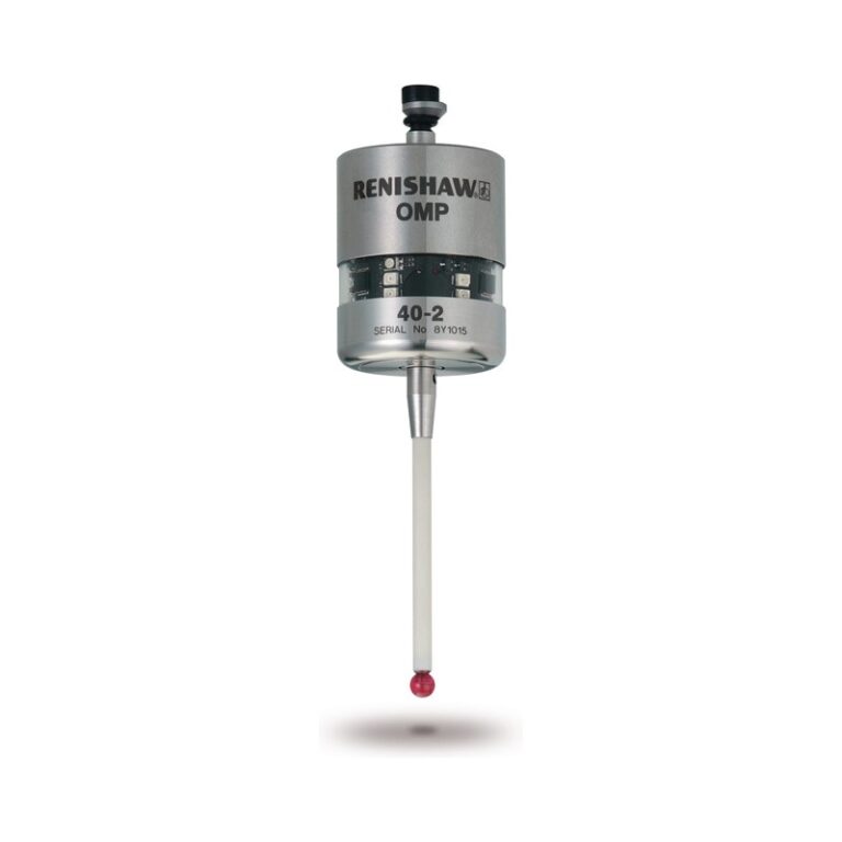 Amostra de Medição de Peça e Ferramenta Apalpador Renishaw OTS e OMP40-2