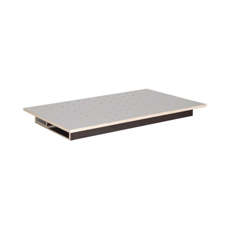 Tampo de Mesa Placa de Grelha Perfurada HPL 1200 X 800. Ø20mm. com Gaveta