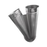 Peça em Y Ø120mm - Ø80mm - Ø80mm