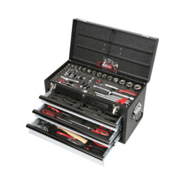 Caixa de Ferramentas Chrome Plus 1/4" + 1/2" KIT 99 Peças